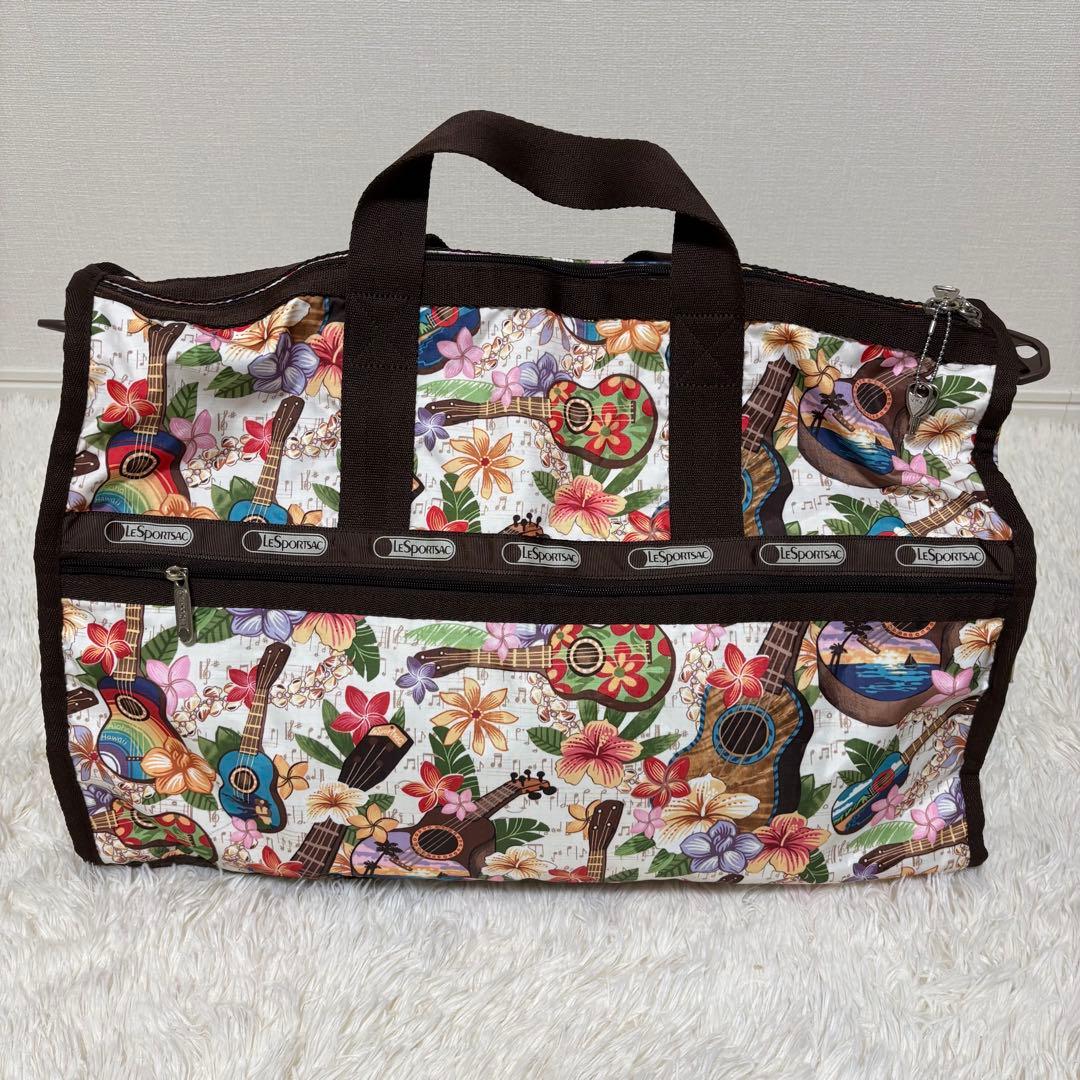 ハワイ限定 レスポートサック ボストンバッグ ウクレレ柄
