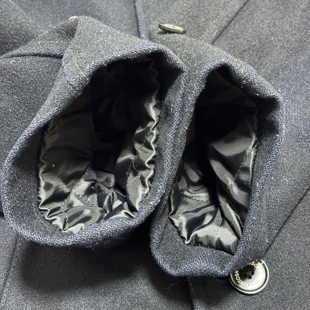 Macintosh philosophy ステンカラーコート　濃紺ウール