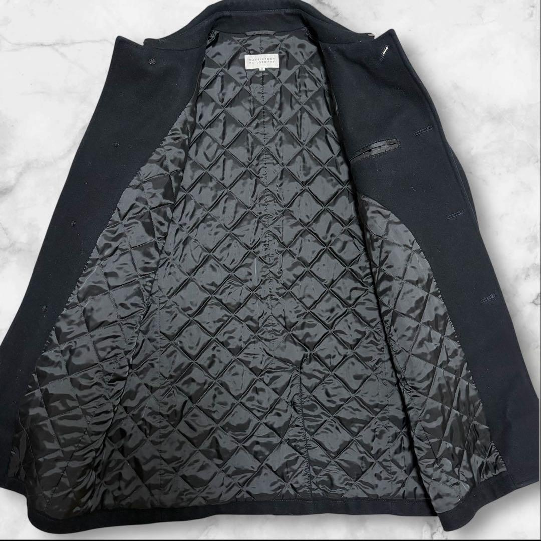 Macintosh philosophy ステンカラーコート　濃紺ウール