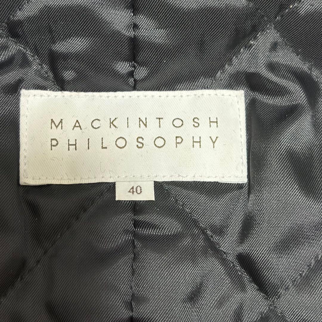 Macintosh philosophy ステンカラーコート　濃紺ウール