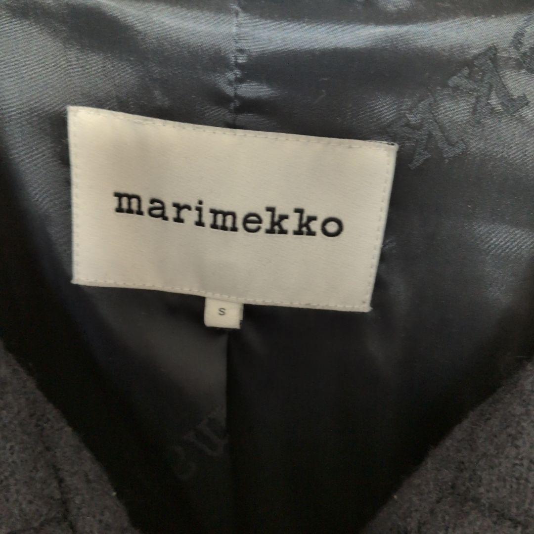 marimekko ダークネイビー ロングコート Sサイズ