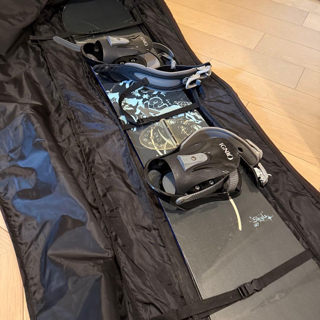K2 スノーボード　ブラック/ブルー　ケースおまけ付き