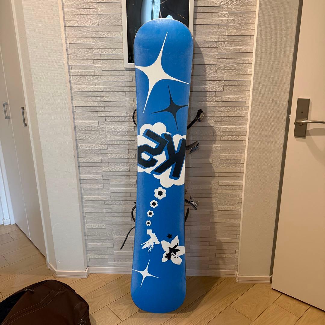 K2 スノーボード　ブラック/ブルー　ケースおまけ付き