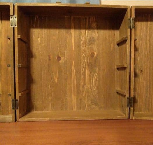 新品　アンティークウッドディスプレイトランクボックス　マルシェディスプレイです。