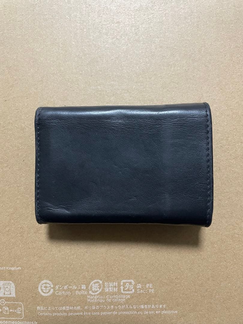BALENCIAGA バレンシアガ 三つ折り財布 黒 レザー