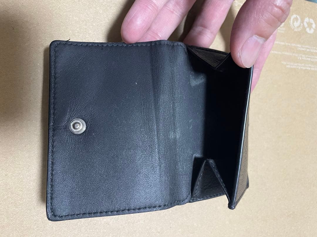 BALENCIAGA バレンシアガ 三つ折り財布 黒 レザー