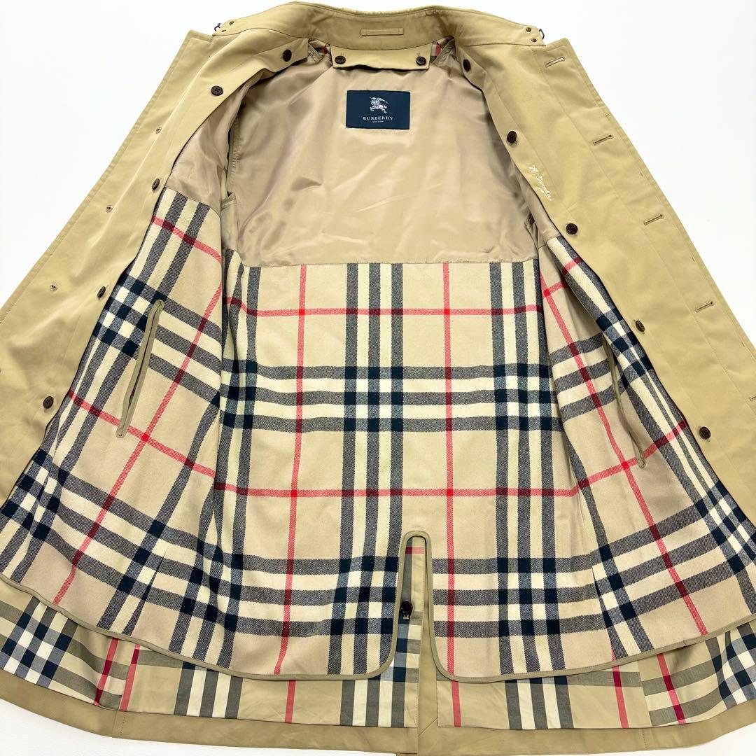 極美品 BURBERRY LONDON ステンカラーコート ウールライナー付き