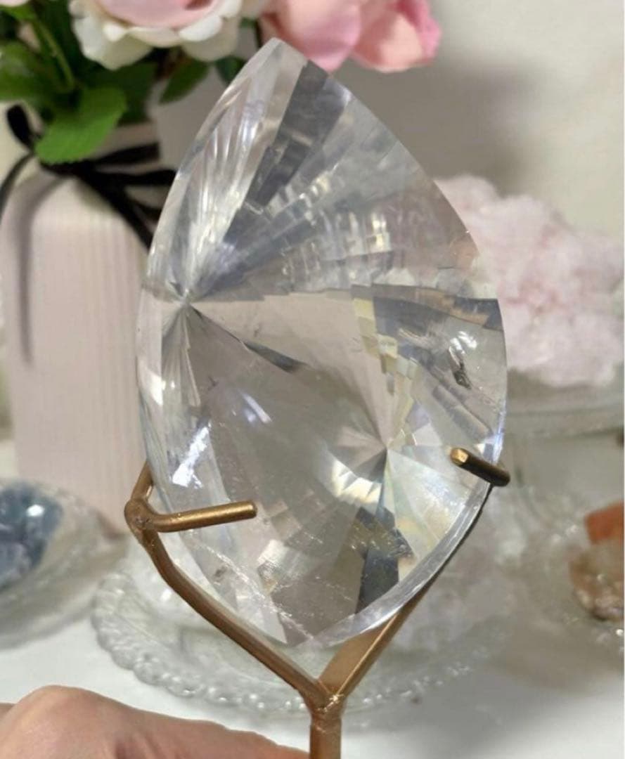 レア　AAA　レムリアンシード　水晶　ブルーラダー　マスタークリスタル　台座付き