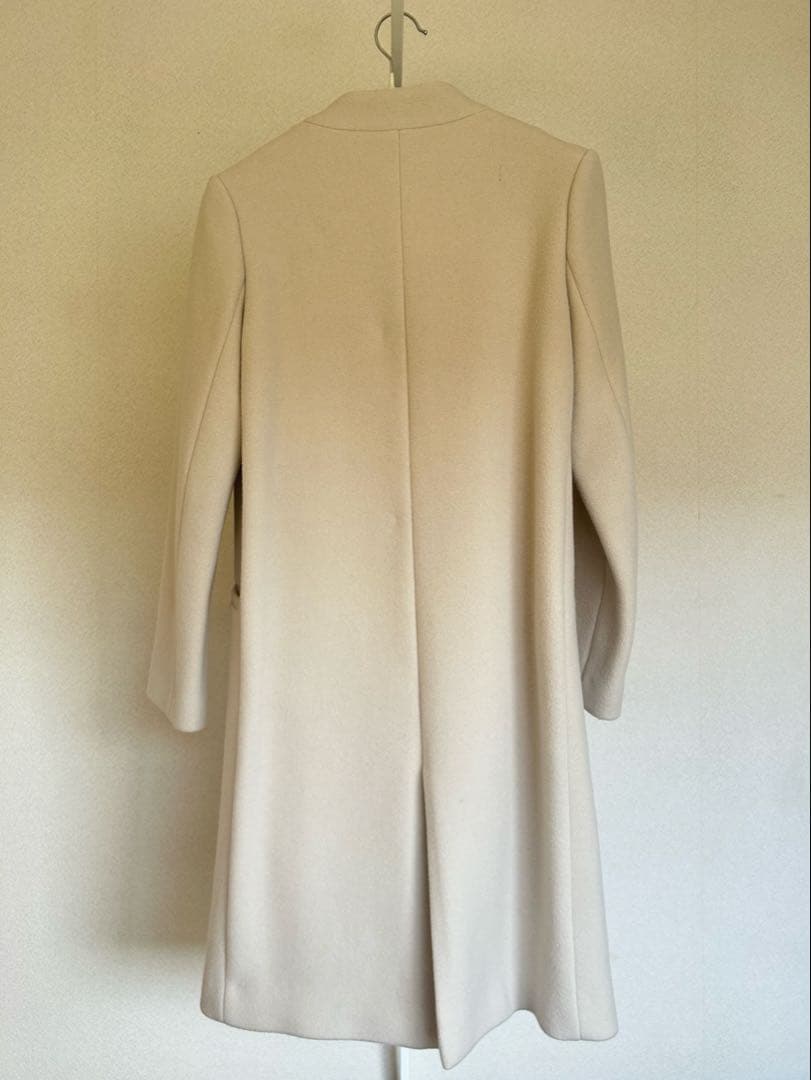 美品　ユナイテッドトウキョウ　カシミヤ混　Vネックノーカラーコート