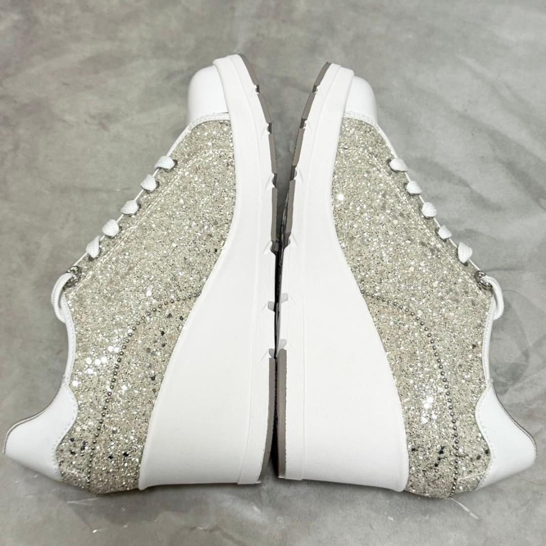 yuki +diana ヒールアップスニーカー6cm ゴールド 24cm