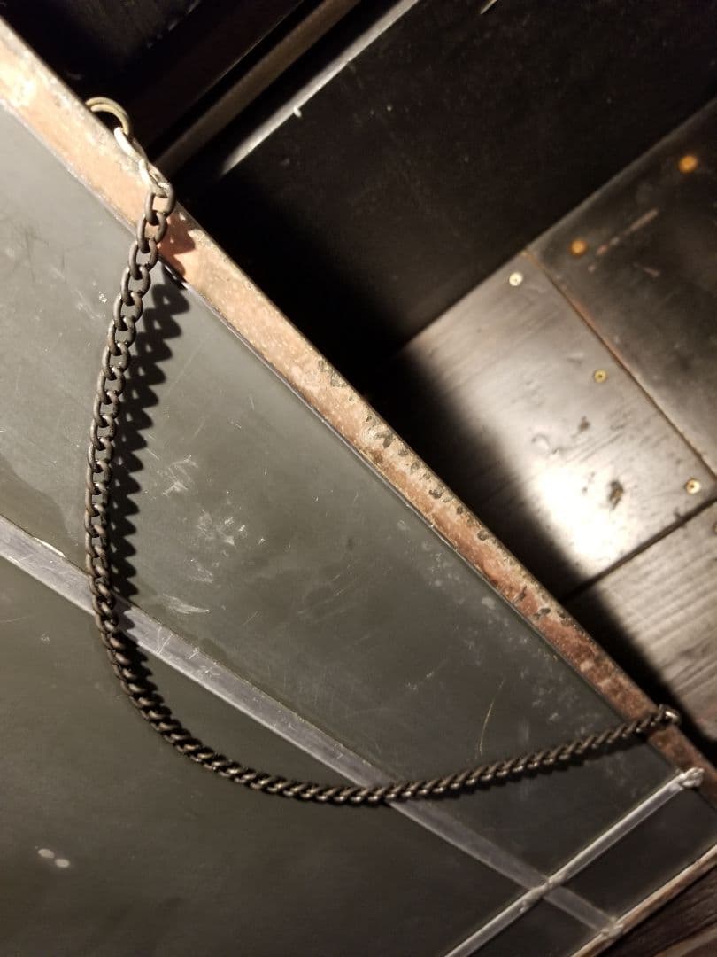 希少　ヴィンテージ　アイアン　チューリップ　ステンドグラス　ミラー　壁掛け　鏡