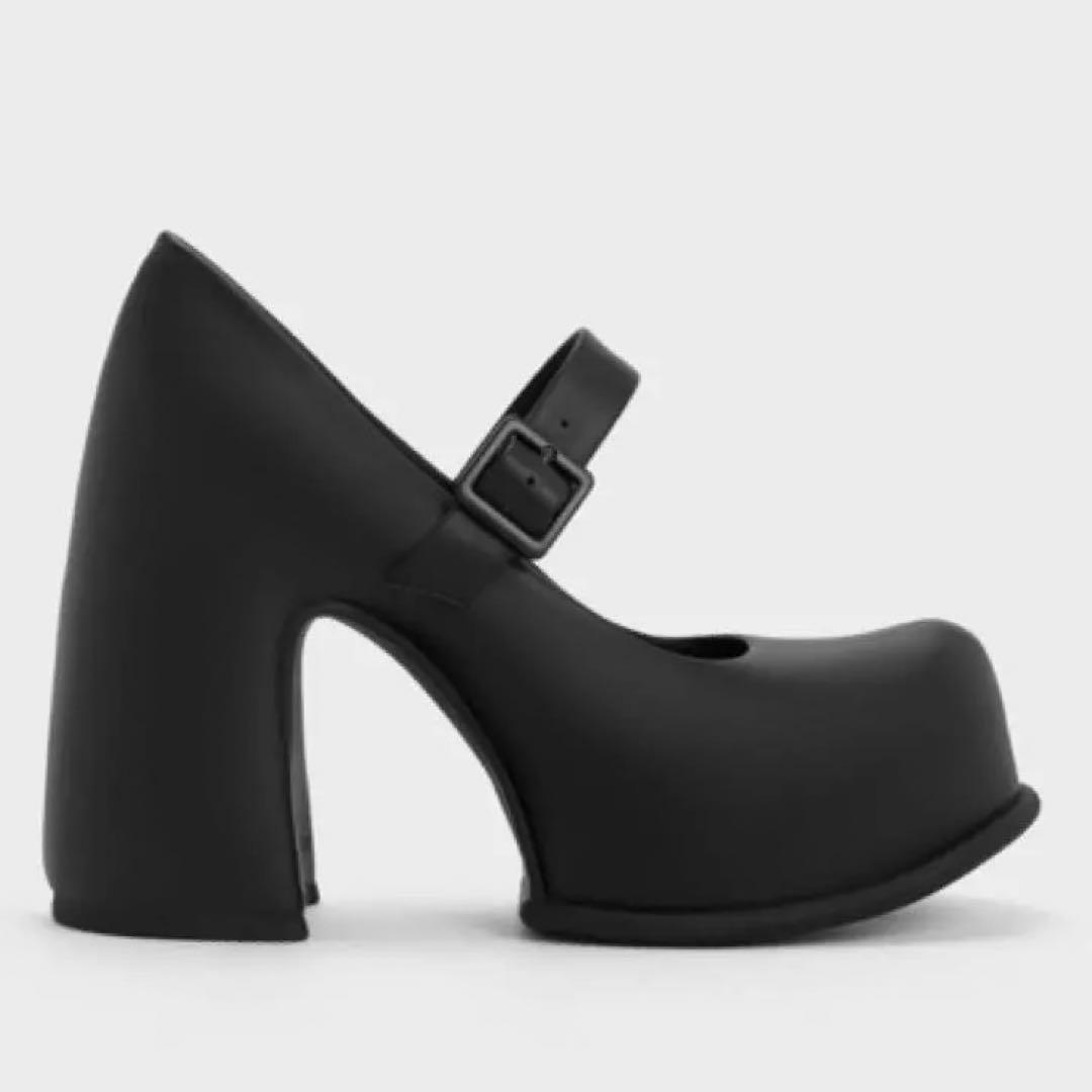 ブラック マリー・ジェーン チャールズアンドキース 靴ヒール