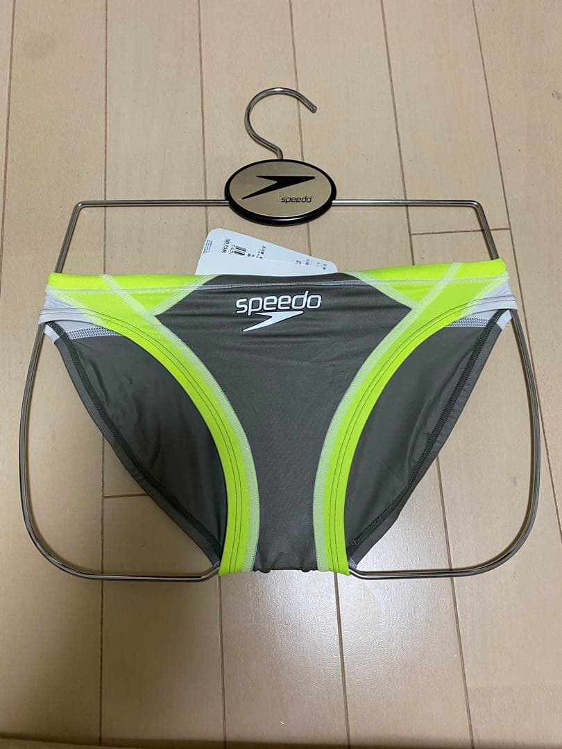 激レア新品未使用speedo 競泳水着 M グレー/イエロー