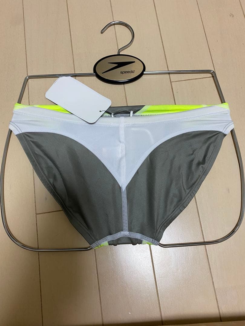 激レア新品未使用speedo 競泳水着 M グレー/イエロー