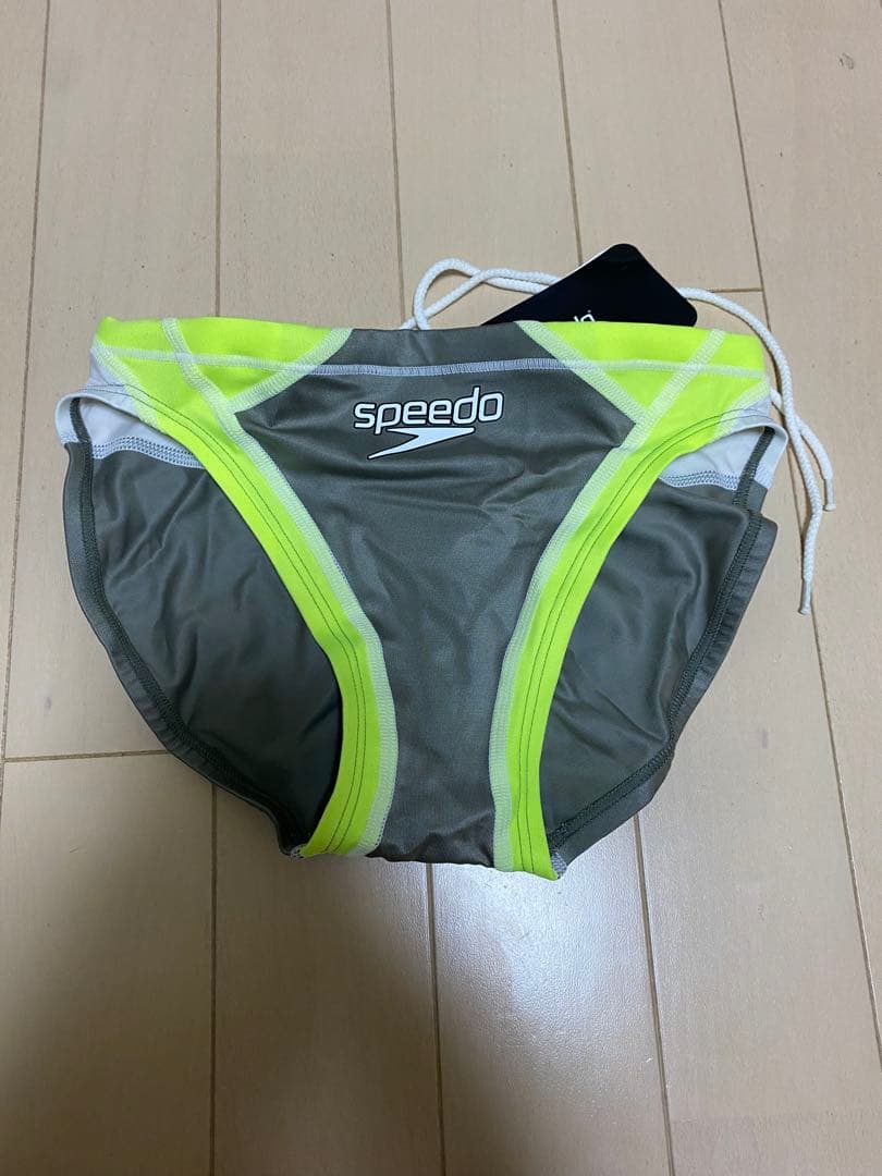 激レア新品未使用speedo 競泳水着 M グレー/イエロー