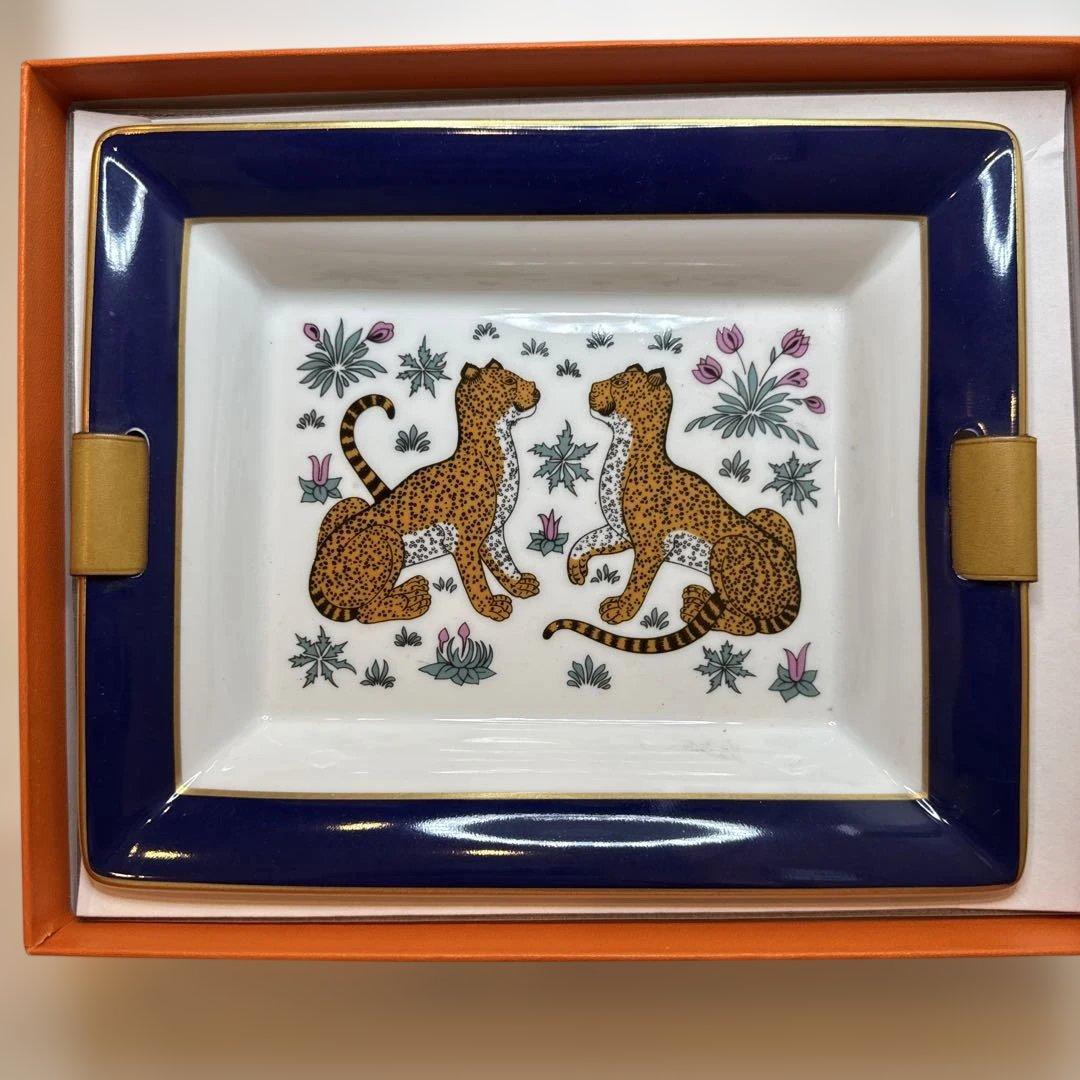 HERMES エルメス レオパード 小物入れ 陶器