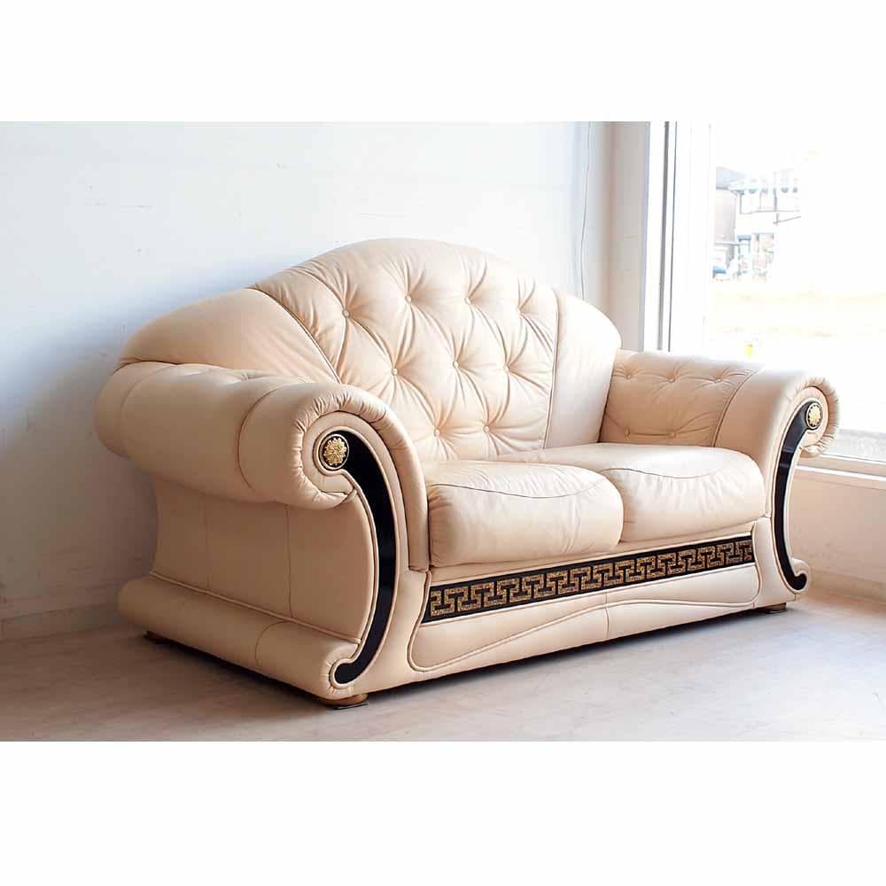 イタリア CARTEI 本革ソファ 2人掛け エレガント ZR24327