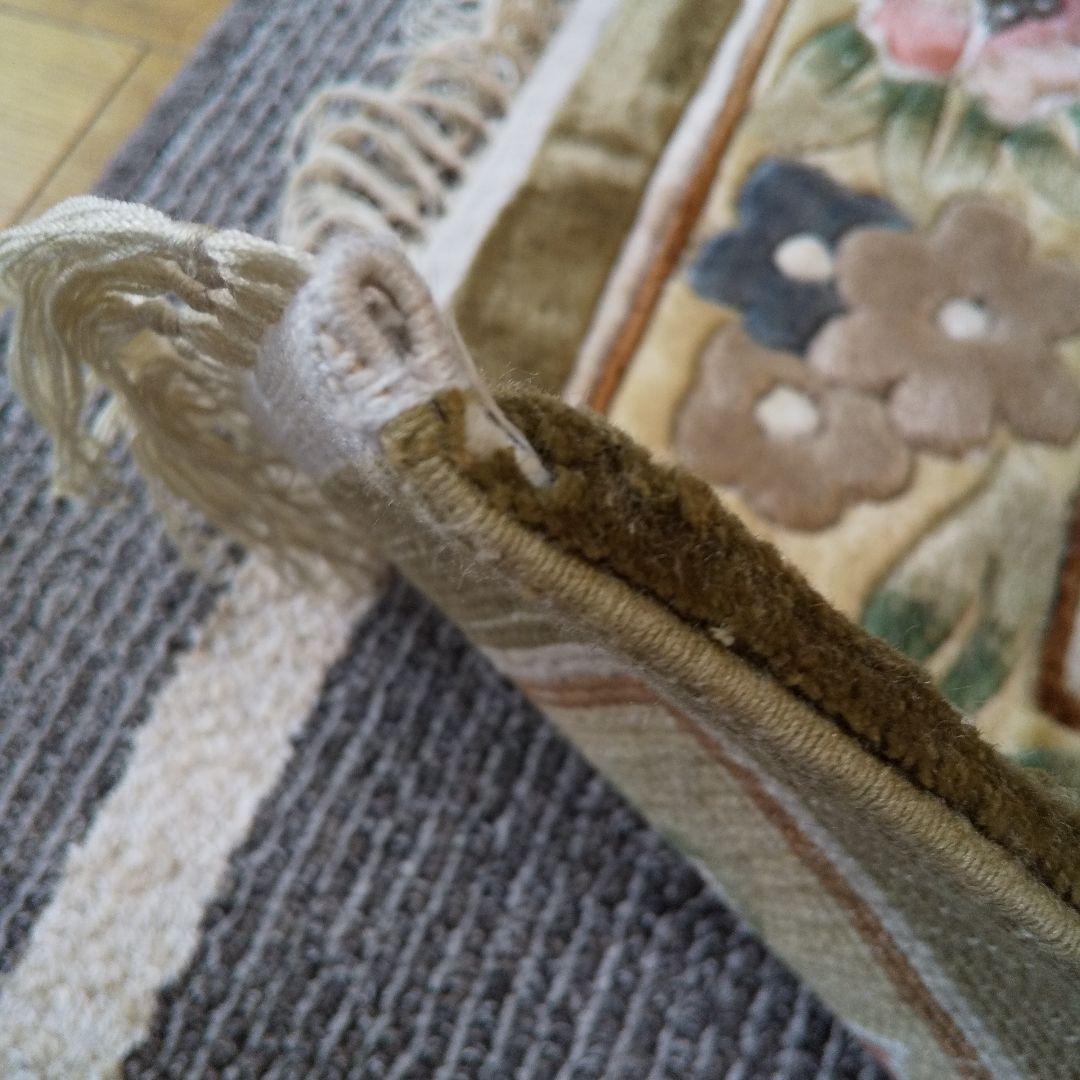 ★値下げ★緞通マット 花柄 玄関マット