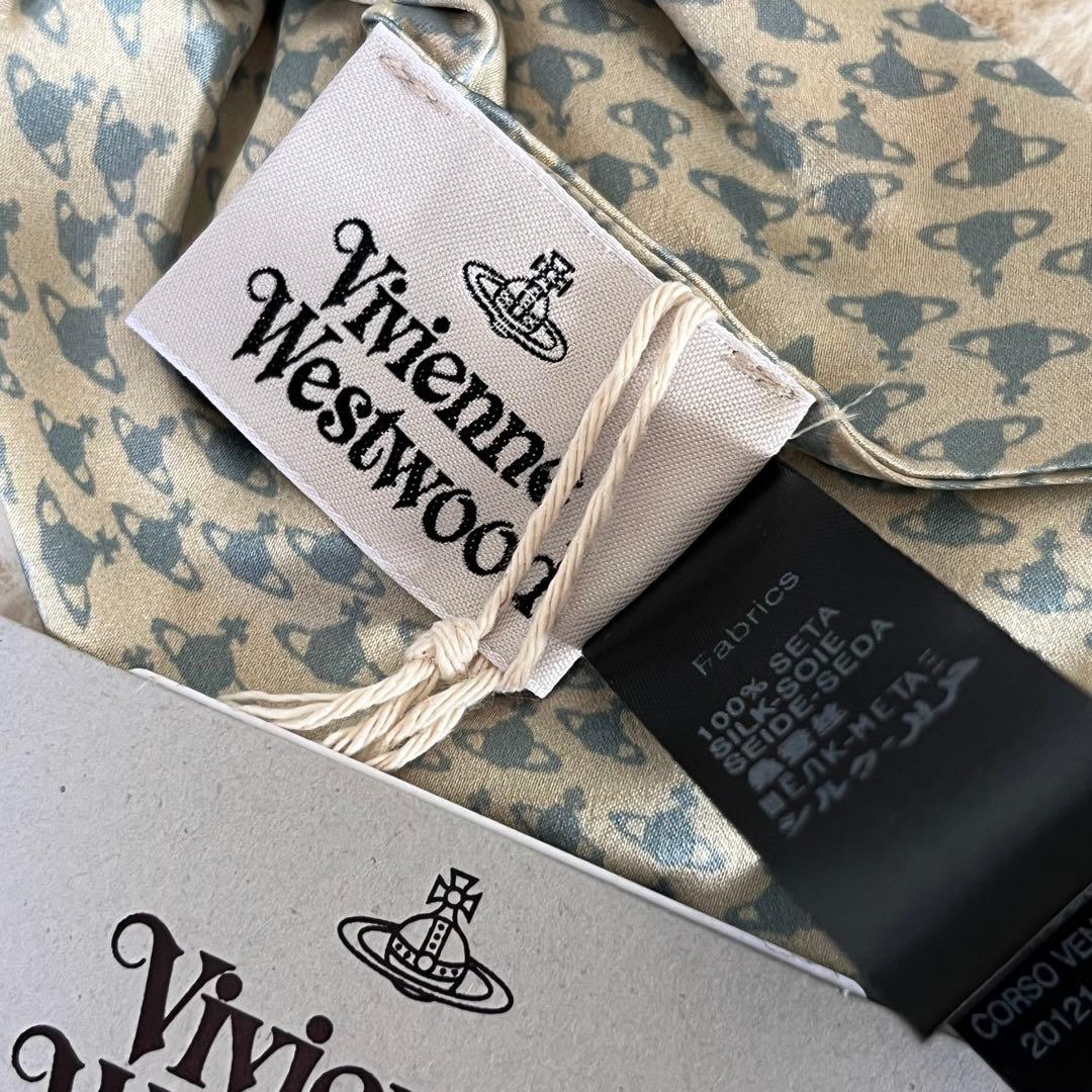 Vivienne Westwood シルク シュシュ オーブ ヘアゴム クリーム