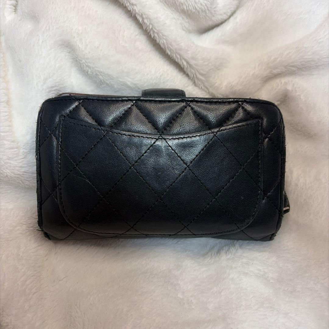CHANEL キルティング ブラック 二つ折り財布