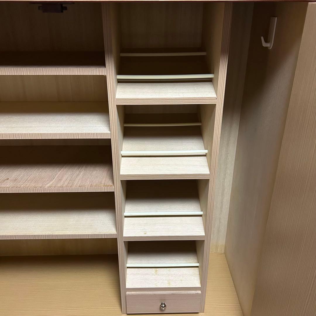 極希少　桐下駄箱　桐箪笥　和桐　前飾り付き　年輪に桐　隠し鍵飾り　和モダン