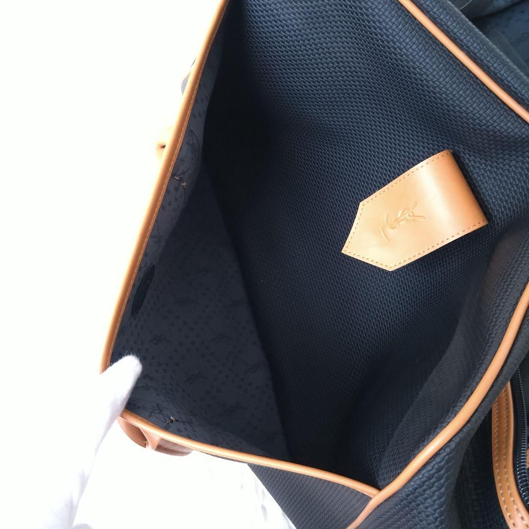 イヴサンローラン ボストンバッグ 大容量 男女兼用 ブラック