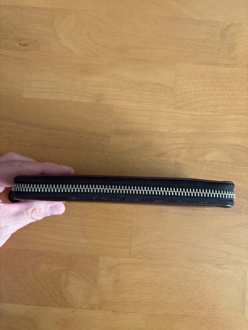 GANZO AVON ラウンドファスナー長財布 ブラック ブライドルレザー