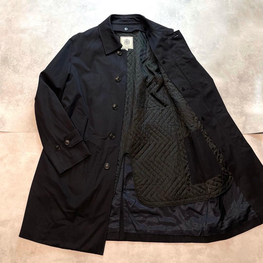 極美品 希少 ジェイプレス ロングステンカラーコート ライナー付き 黒 XL