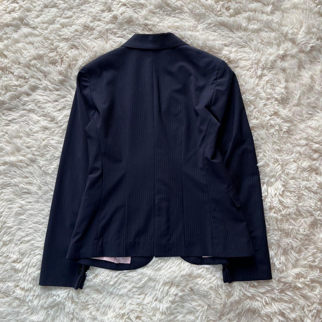 スーツセレクト×Samantha コラボ セットアップ ストライプ ネイビー7