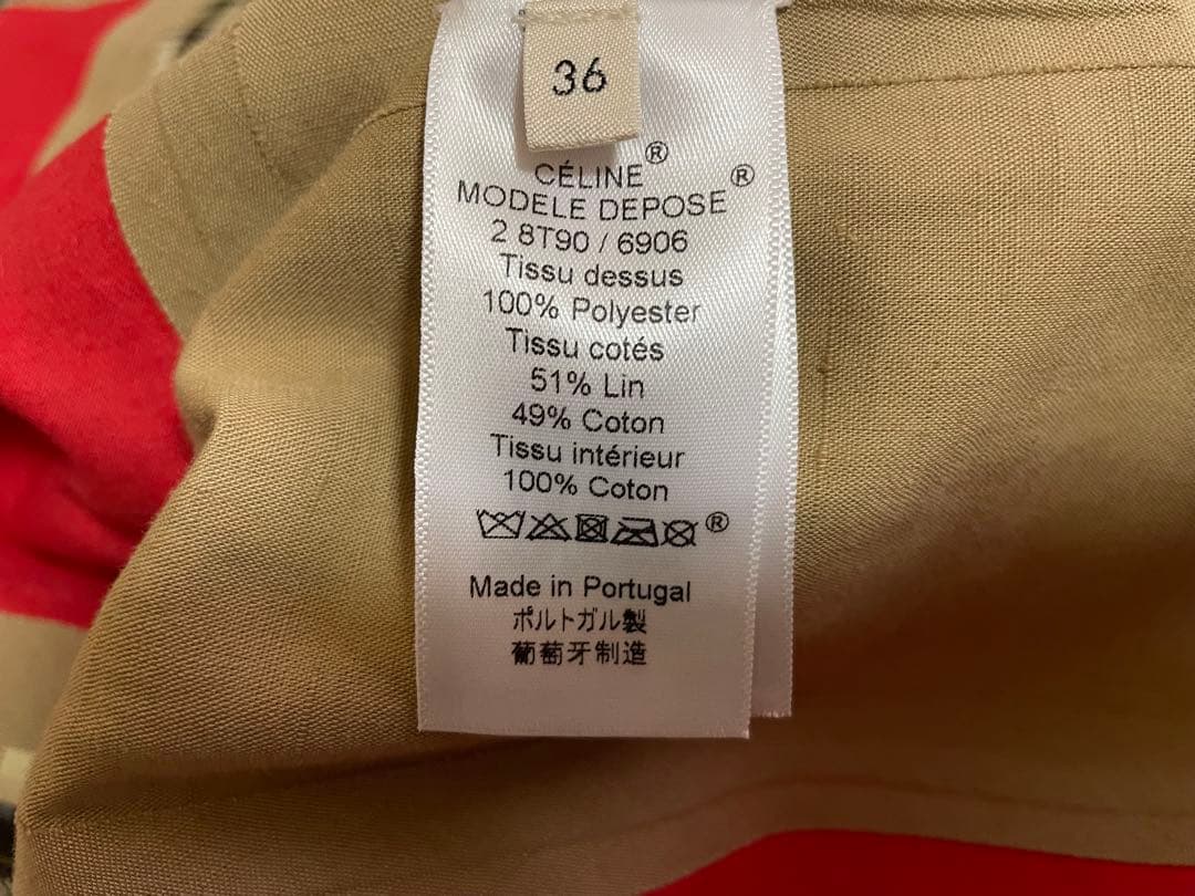 セリーヌ CÉLINE チェック柄トレンチコート36