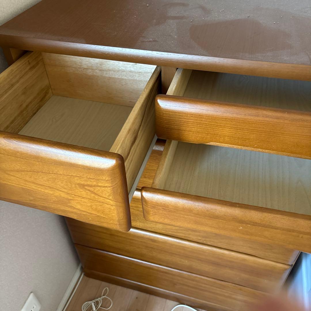 木製チェスト 6段 ブラウン