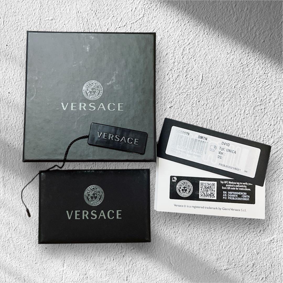 【現行★未使用】ヴェルサーチ ラ メデューサ レザー ブレスレット ゴールド