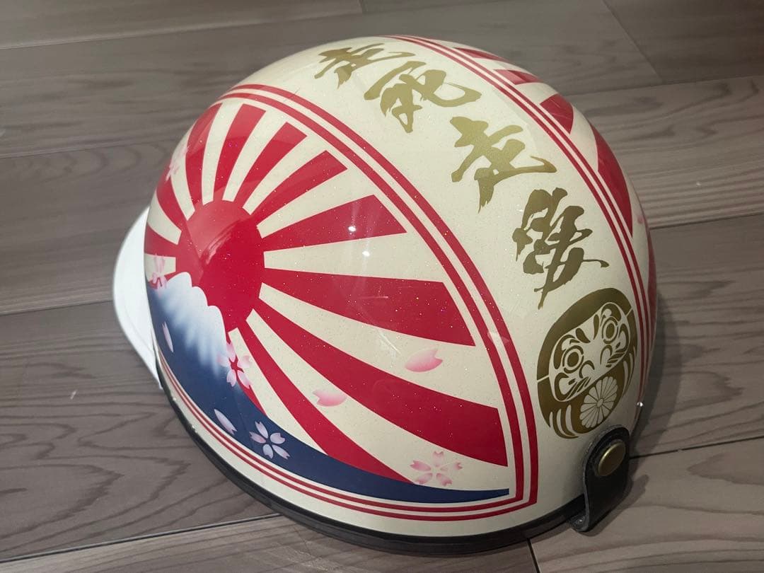 ダルマ 富士日章 コルク半 ヘルメット 三段シート ロケットカウル