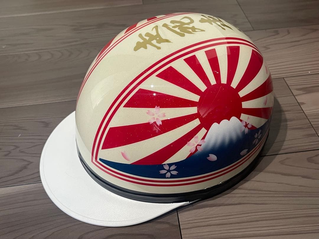 ダルマ 富士日章 コルク半 ヘルメット 三段シート ロケットカウル