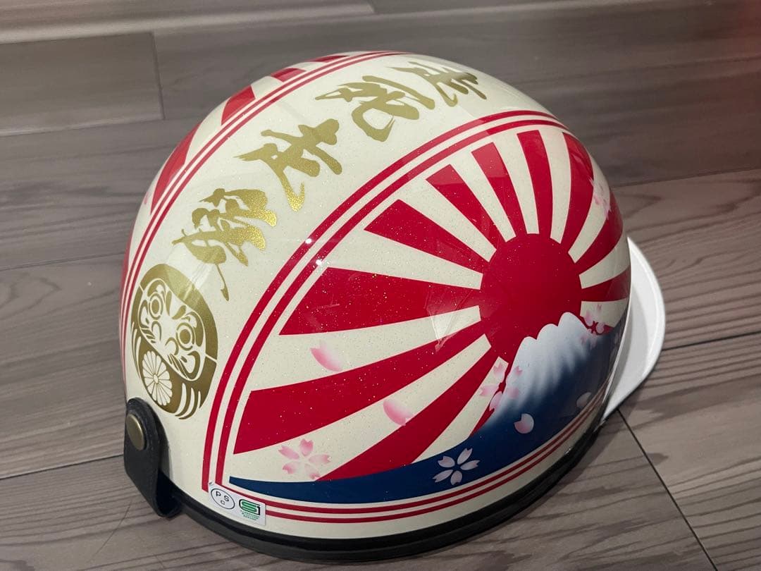 ダルマ 富士日章 コルク半 ヘルメット 三段シート ロケットカウル