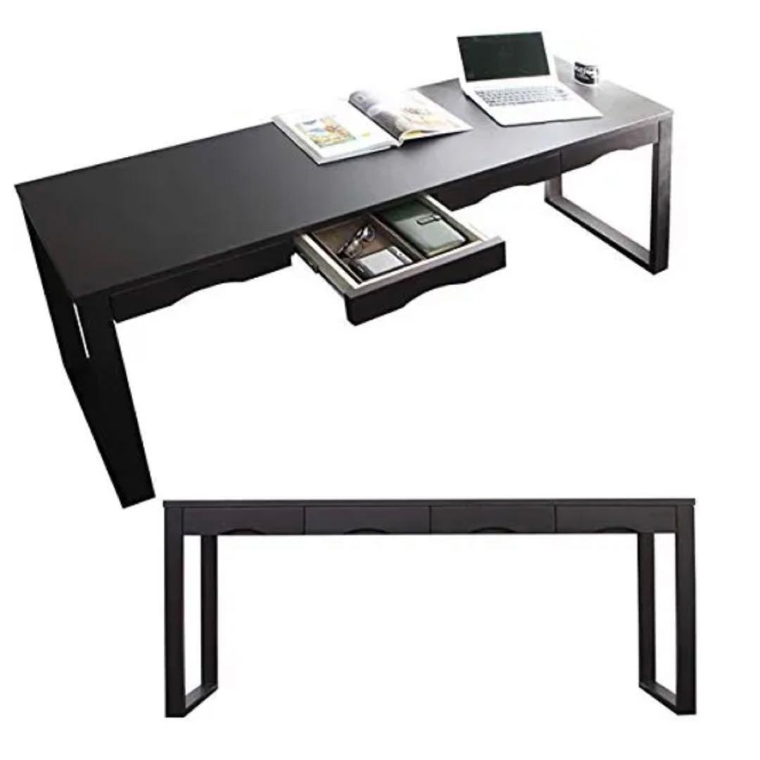 ダークブラウンデスク 180cm 4引き出し