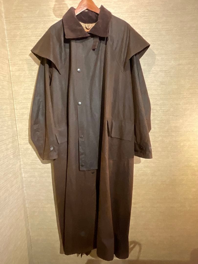 Barbour ストックマンコートオイルドコート乗馬バイカーL