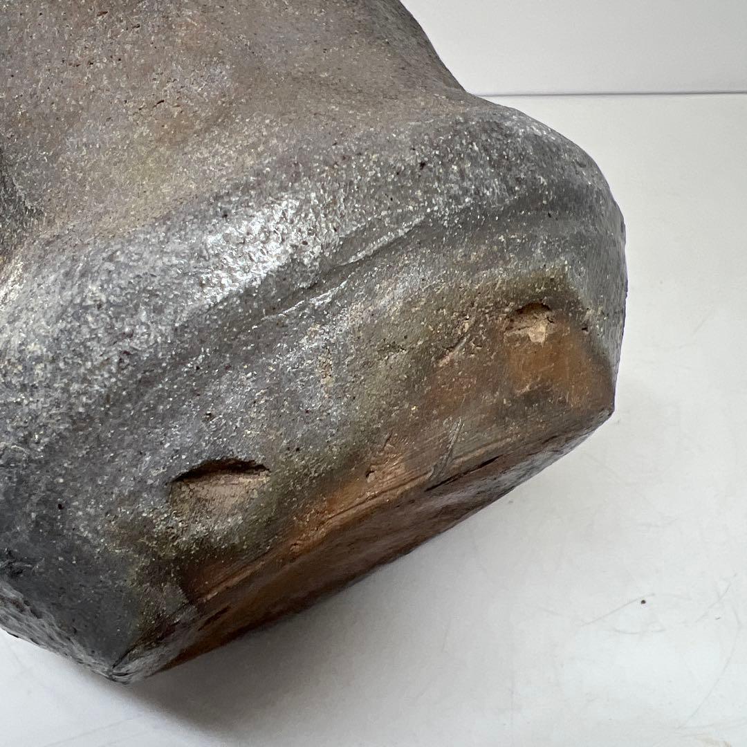 出来良　古備前水指　木箱付　高さ約18.5㎝　東Y7-1229☆2Fタニチ