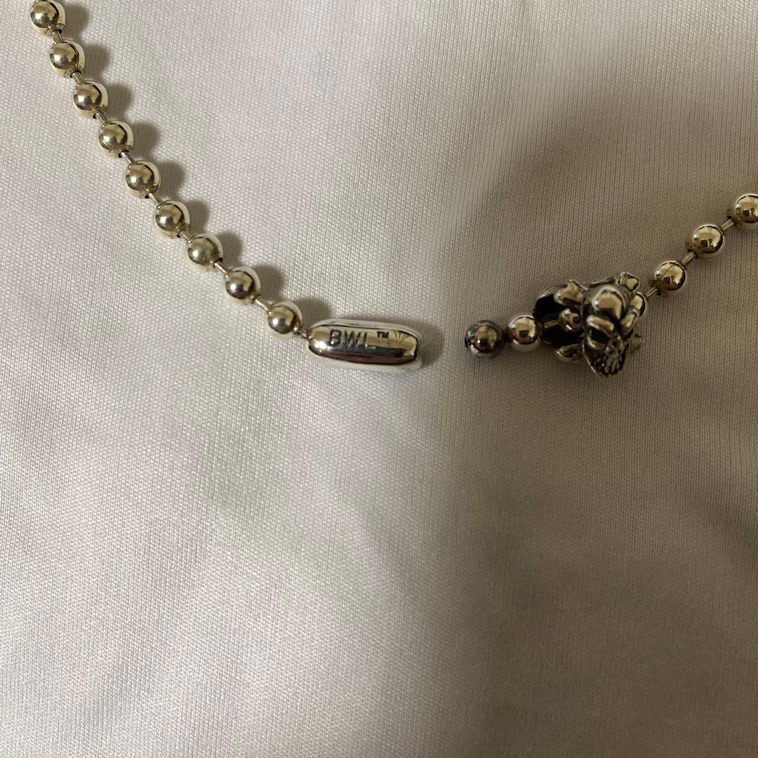 BWL ボールチェーン 4mm w/SKULL＆CB 21 INCH