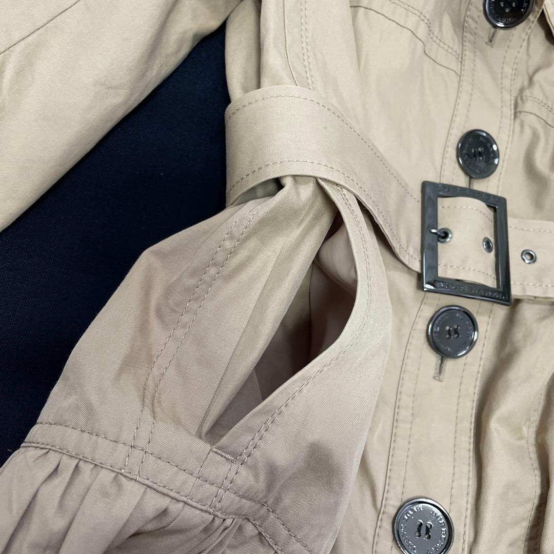 BURBERRY.BLUELABEL/バーバリー、七分袖、フリルトレンチコート