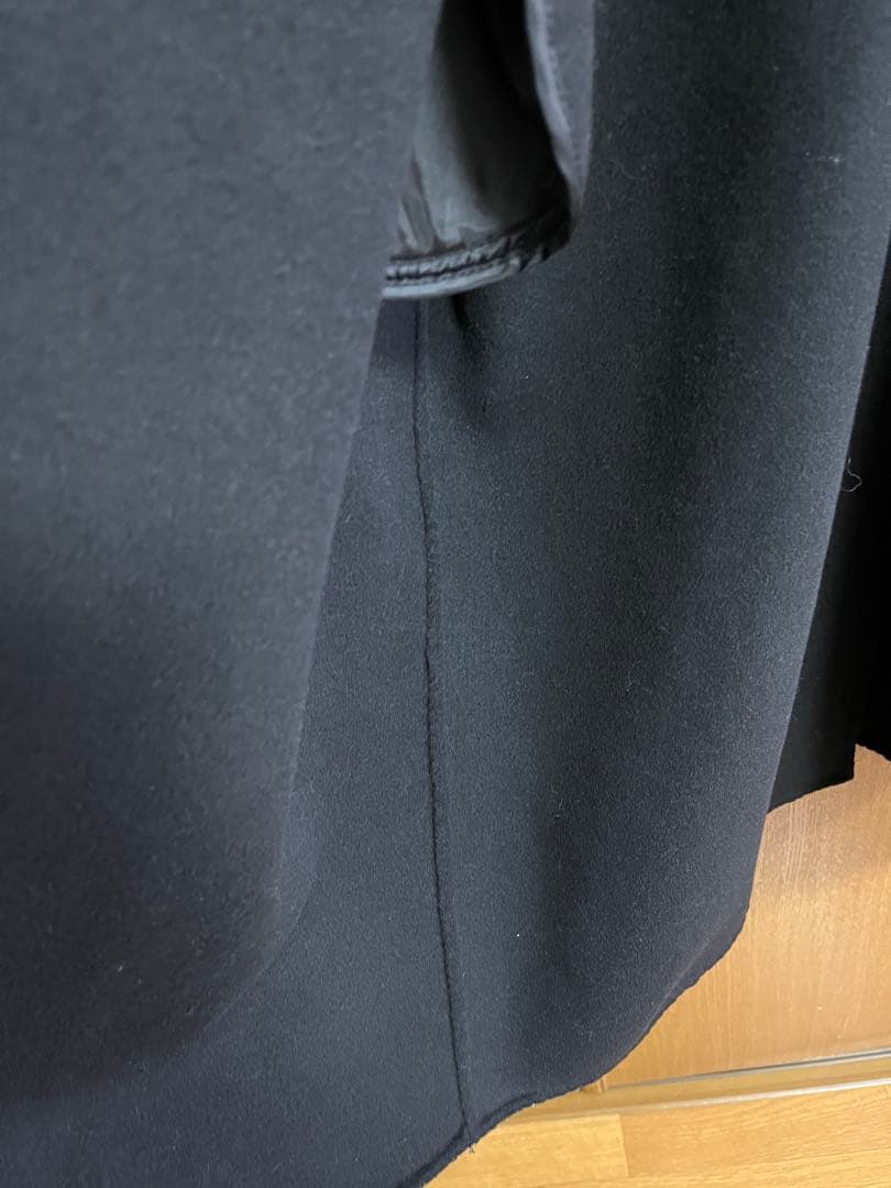 アンドラブ　クローゼット　&love closetフリル　コート　黒ブラック　S