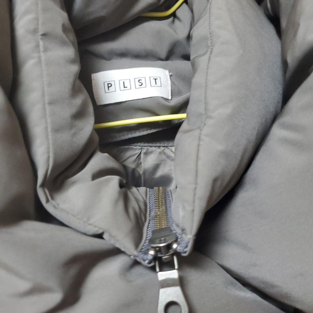 【美品】PLST フード付きグレー ロングダウンジャケット　L