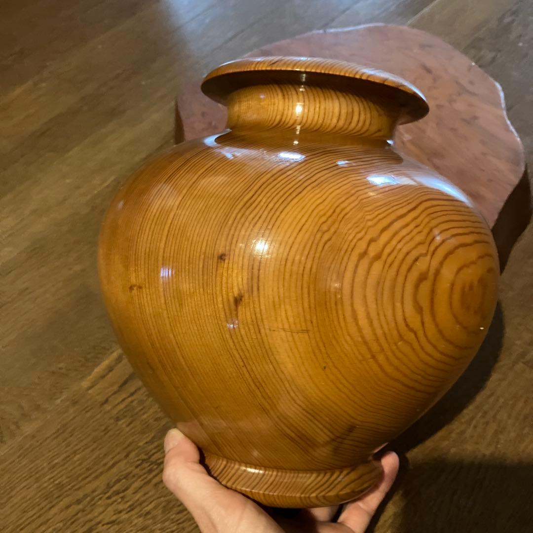 屋久杉壺（高さ23㌢程）花台　セット