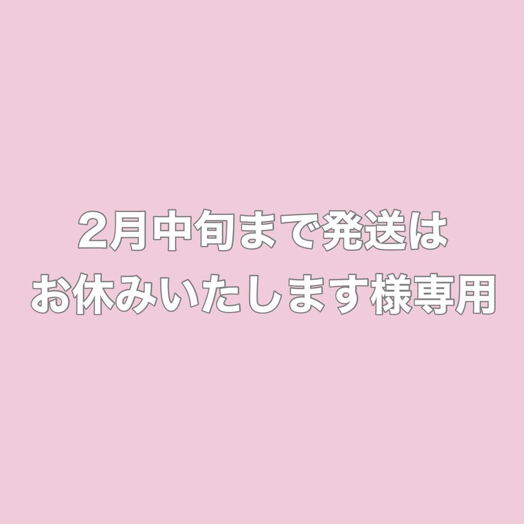 2月中旬まで発送はお休みいたします