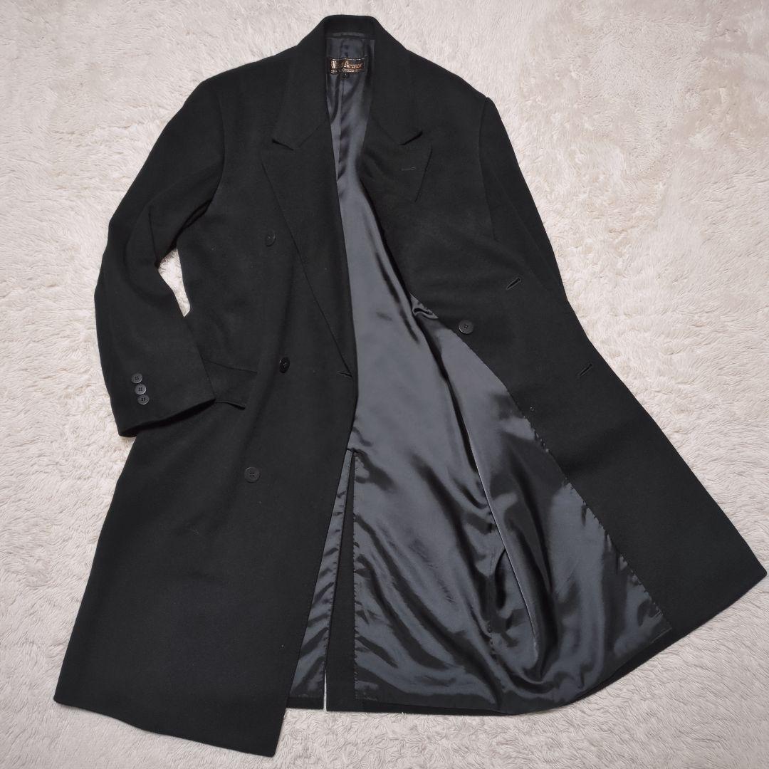 美品！Wind Armor　カシミヤ100%ロングチェスターコート　ダブル　L