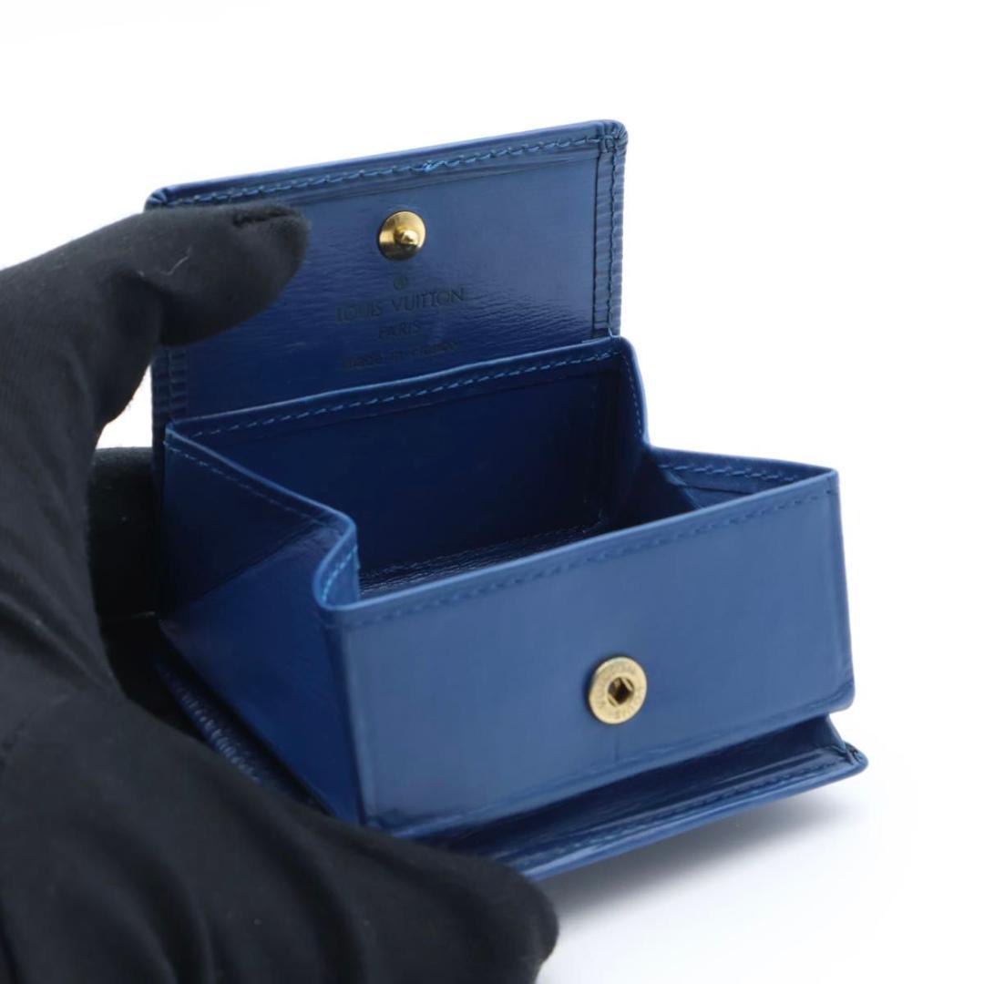【極美品】ルイヴィトン　ポルトモネボワット　エピ　ケース　小銭入れ　青