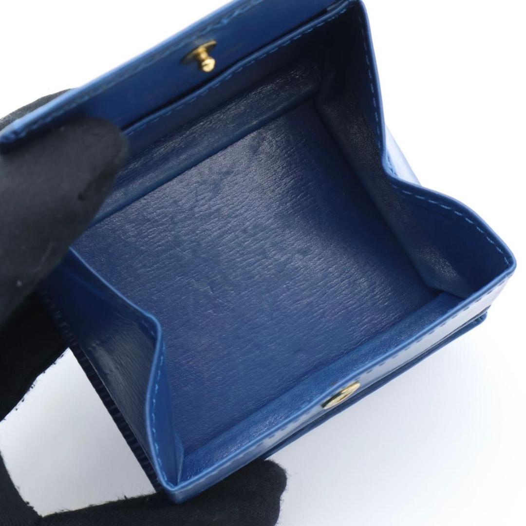 【極美品】ルイヴィトン　ポルトモネボワット　エピ　ケース　小銭入れ　青