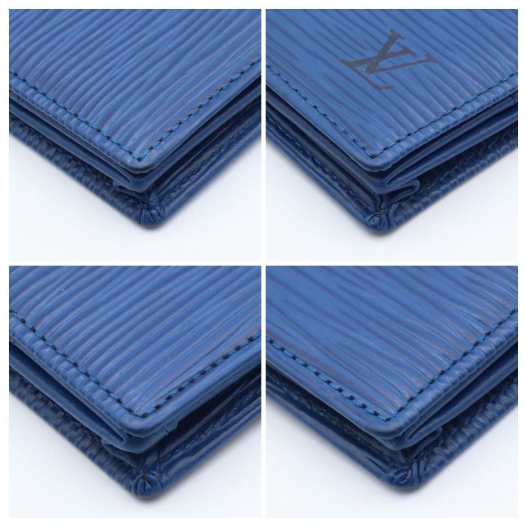 【極美品】ルイヴィトン　ポルトモネボワット　エピ　ケース　小銭入れ　青