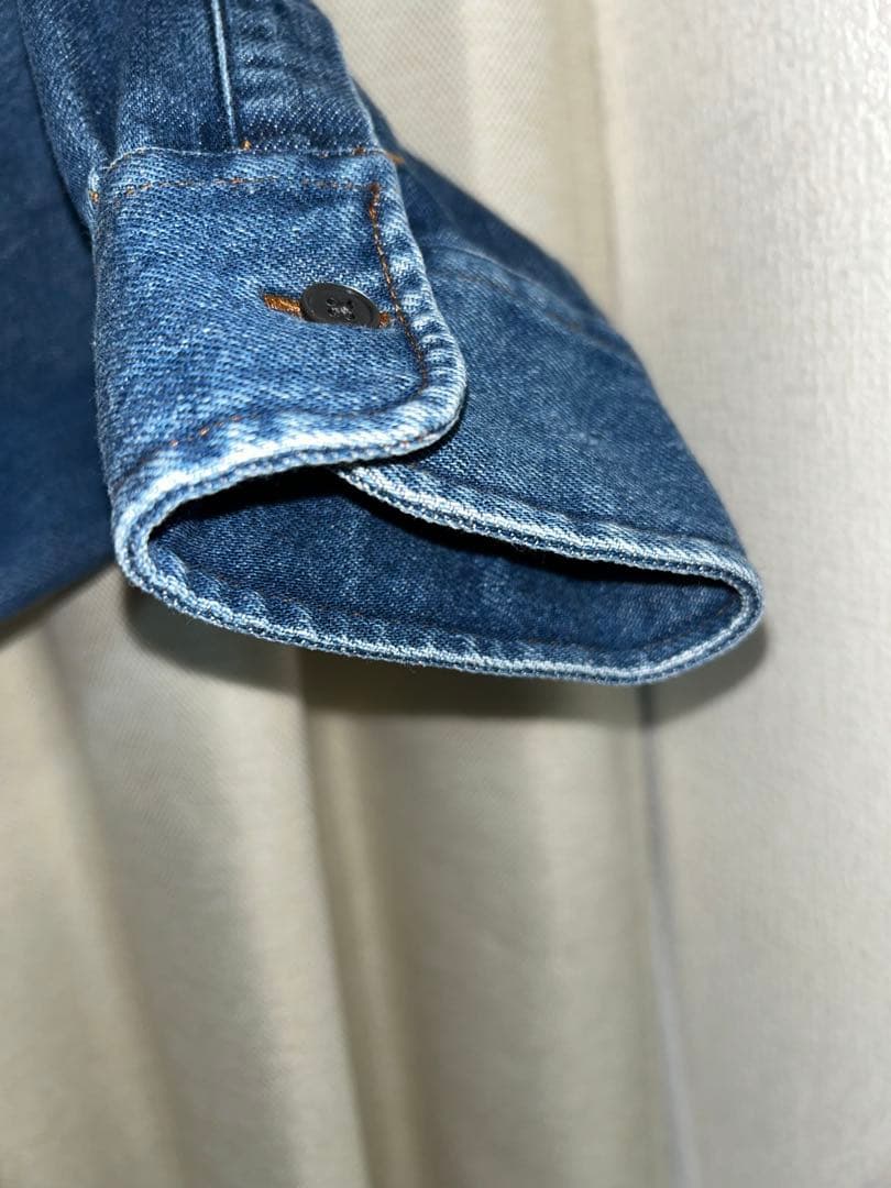 AMI PARIS デニムシャツ ハートロゴ ワンポイント インディゴ