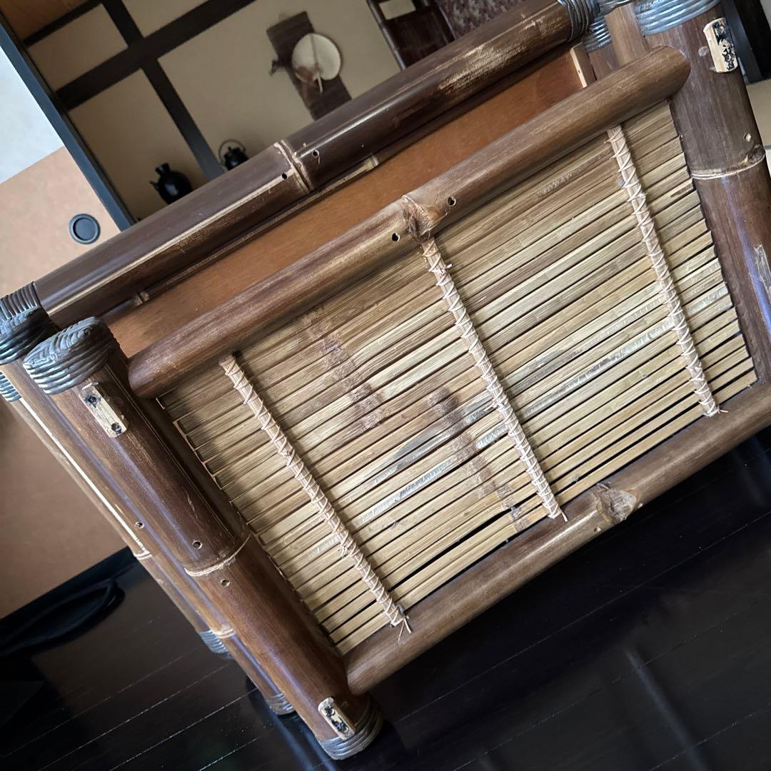 最終価格　バリ島　ハンドメイド　ブラックバンブー　センターテーブル　ローテーブル